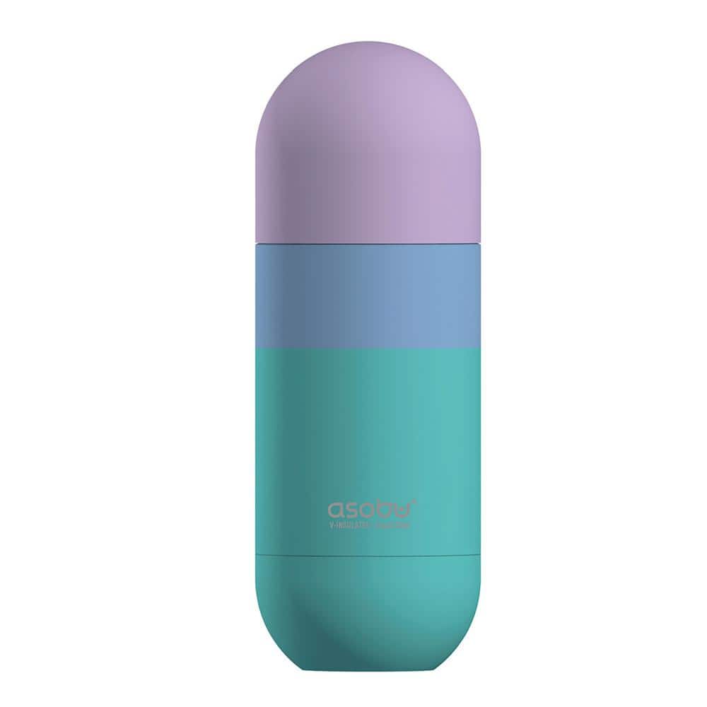 Pastel Teal and Lavender Stainless Steel Thermal Bottle