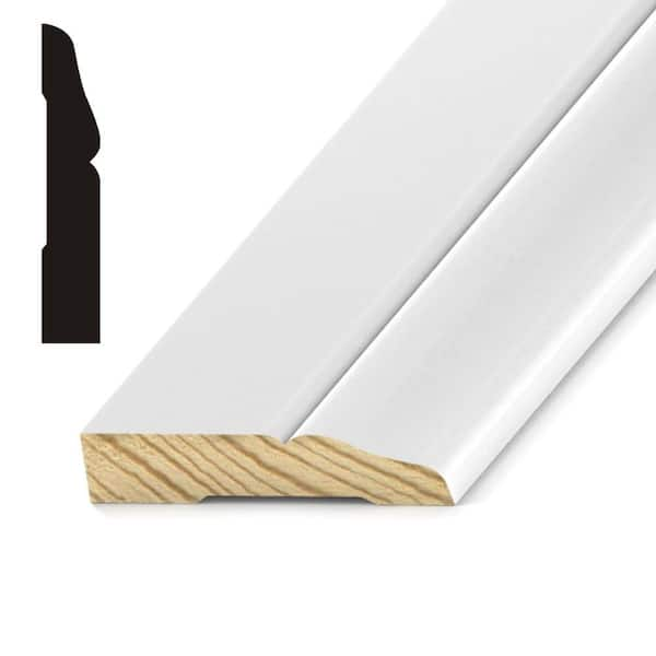 Kelleher 711 7/16 in. x 2-1/2 in. Primed Pine Base Moulding P409PR ...