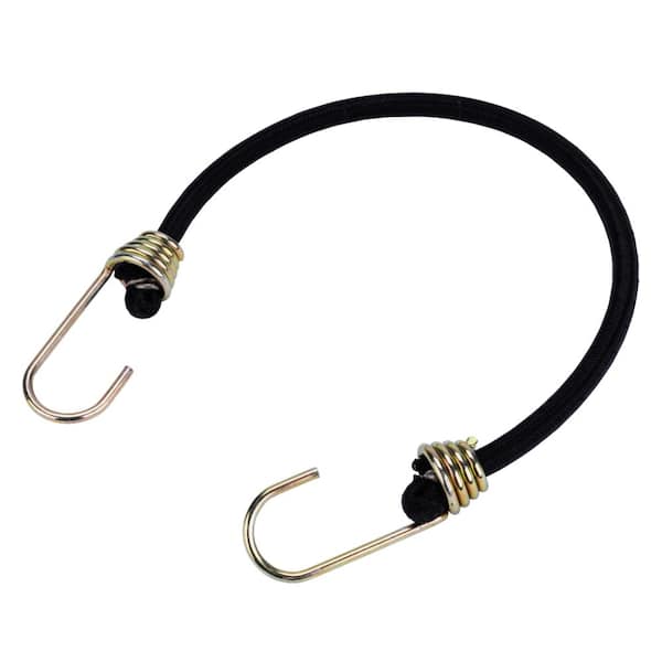 Keeper 18 in. Black Heavy Duty Bungee Cord with Dichromate Hooks