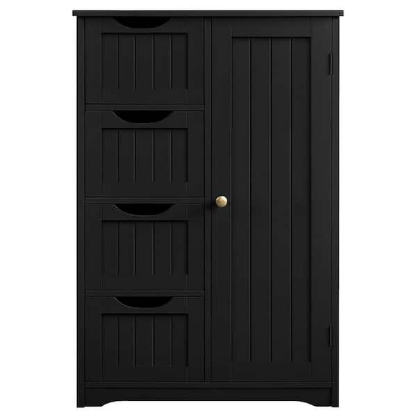 Unbranded 22 in. W x 12 in. D x 32.5 in. H Bathroom Black Linen Cabinet