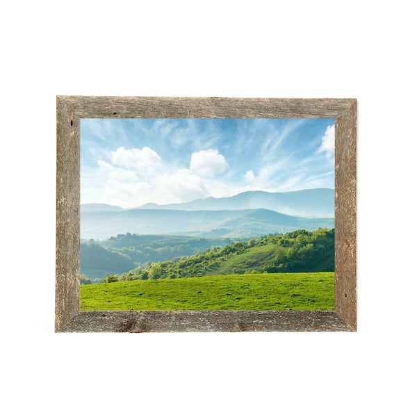 Rustic Farmhouse 8.5 in. x 11 in. Weathered Gray Reclaimed Picture Frame (1.5 in. Molding)