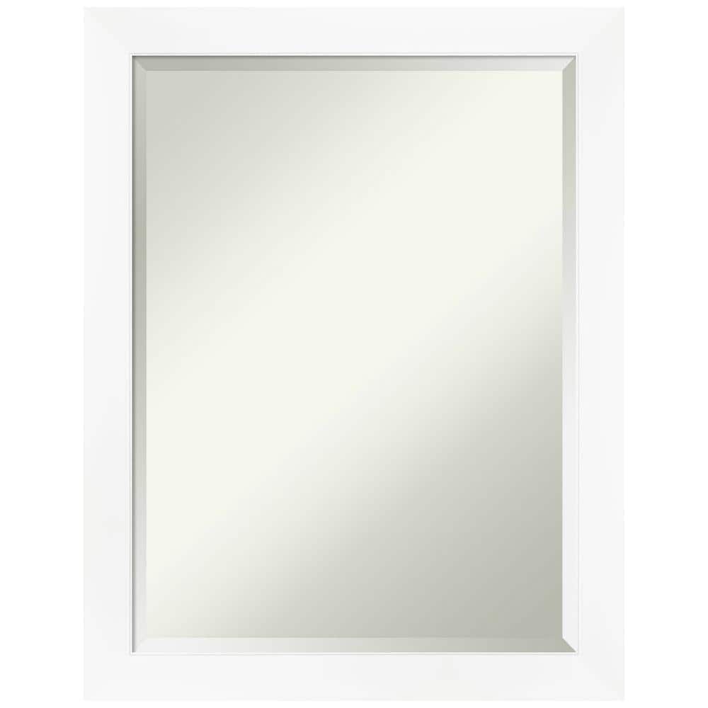 21x27 White Polystyrene Rectangular Bathroom Vanity Mirror