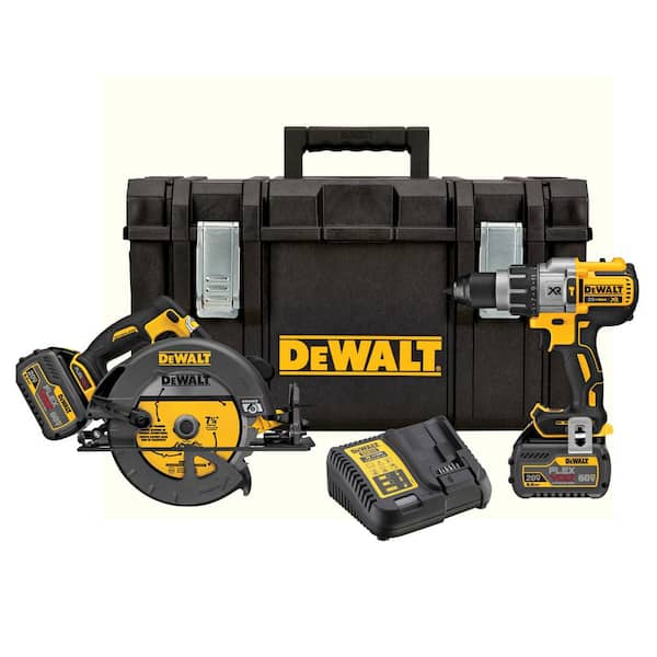 DEWALT FLEXVOLT 60V Lithium-Ion 2 Tool Combo Kit, 22 in. TOUGHSYSTEM Toolbox, (2) 6.0Ah Batteries, and Charger