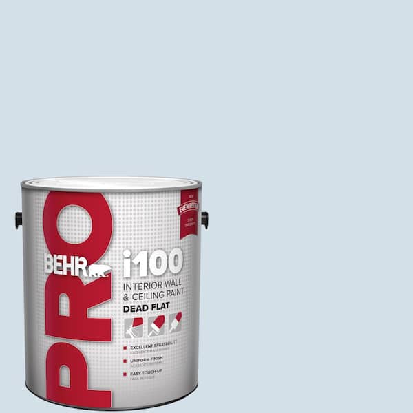 BEHR PRO 1 gal. #580E-1 Rain Drop Dead Flat Interior Paint