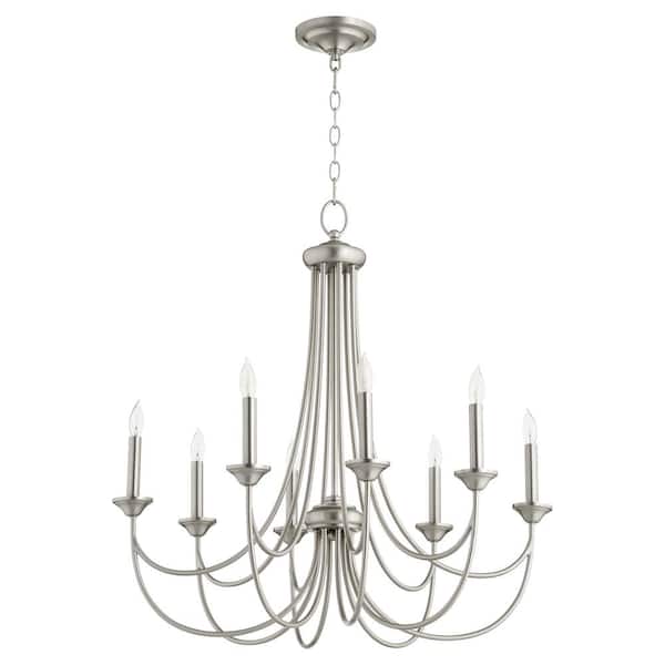 Quorum INTERNATIONAL Brooks 8- -Light Satin Nickel Chandelier