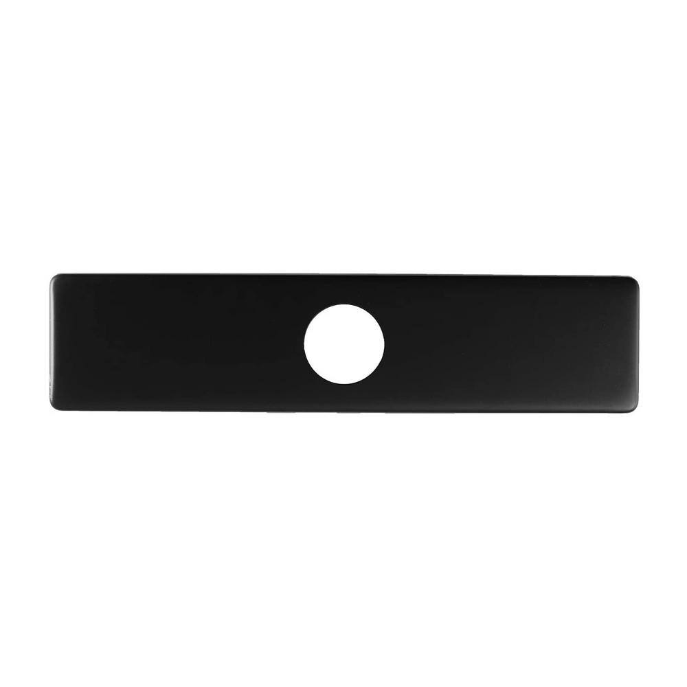 Matte Black Stainless Steel Kitchen Sink Faucet Hole Cover Plate