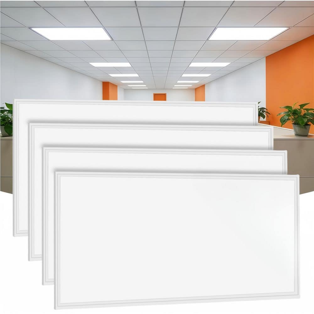 Lays Panel KOAOEIRS 7800 Lumens 2 ft. x 4 ft. Integrated LED Flat Panel Light Lay ...