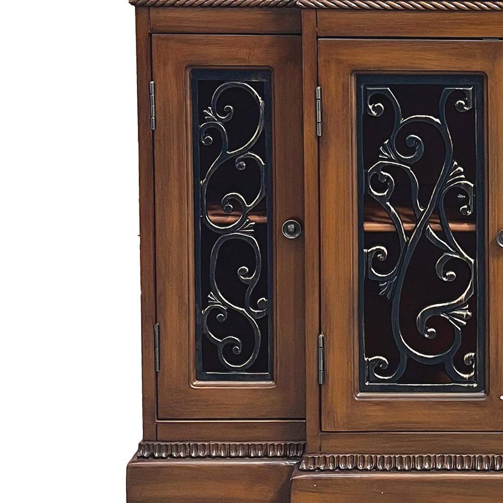 Vidi Oak and Antique Bronze 45'' Console Table with Storage