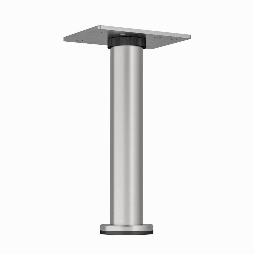 BORSA 6" Stainless Steel Round Furniture Leg with Leveling Glide