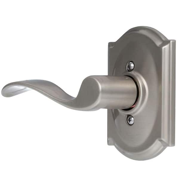 Schlage Lock Company F170ACC625CAMRH Polished Chrome Single Dummy Accent Door Lever with the Decorative Camelot Rose for Right Handed Doors 