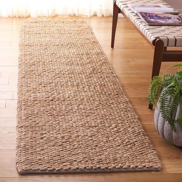 Natural Fiber 2 ft. x 9 ft. Natural Woven Marle Runner Rug