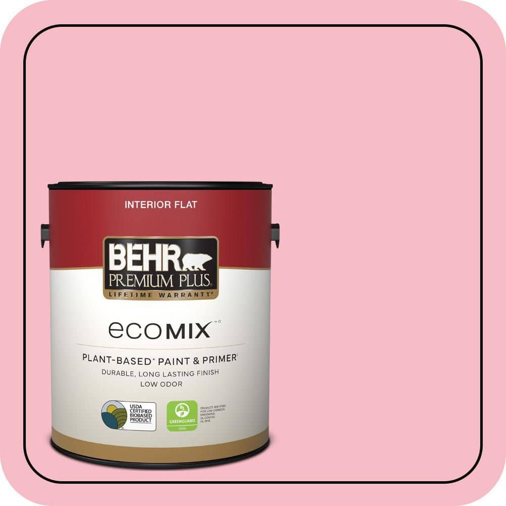 1 gal. #120C-2 Pink Punch Flat EcoMix Plant-Based Interior Paint & Primer price history on PriceWatchPro