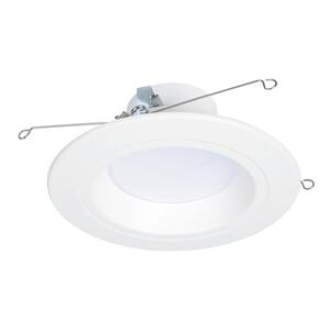 RL56 Series 5/6 in. Selectable CCT and Lumens, Integrated LED Matte White Recessed Light with Retrofit Baffle Trim