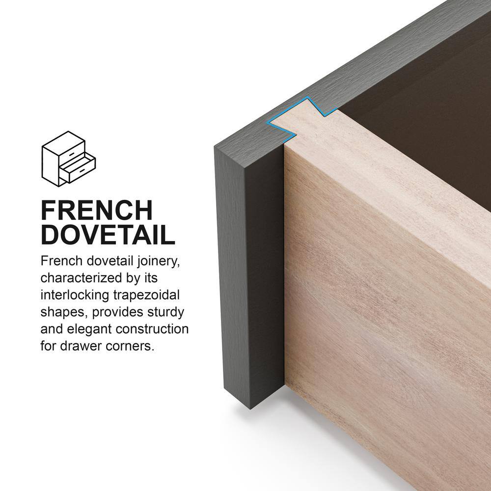 Natural Oak 5-Drawer Chest with Acrylic Handles