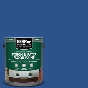 1 gal. #P520-7 Flashy Sapphire Low-Lustre Enamel Interior/Exterior Porch and Patio Floor Paint