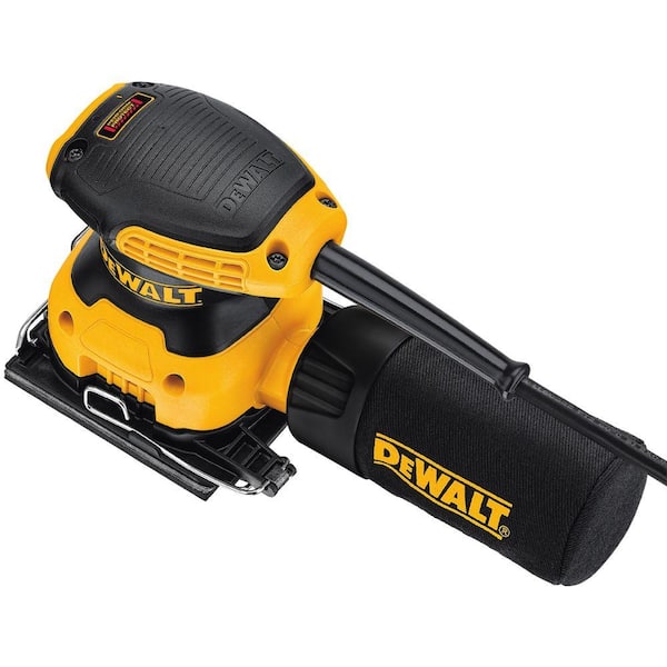 DEWALT 2.3 Amp Corded 1 4 Sheet Palm Grip Sander Kit with Contractor Bag DWE6411K The Home Depot