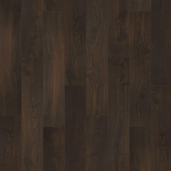 VERT HAUS Dark Roast Oak 10 mm T x 7.4 in. x 47.2 in. Waterproof Hybrid Resilient Flooring (27 sq. ft./Case)