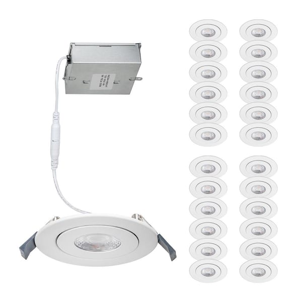 WAC LIMITED Lotos 6 in. 3000K Round Remodel Recessed Integrated LED Adjustable Kit in White (24-Pack)