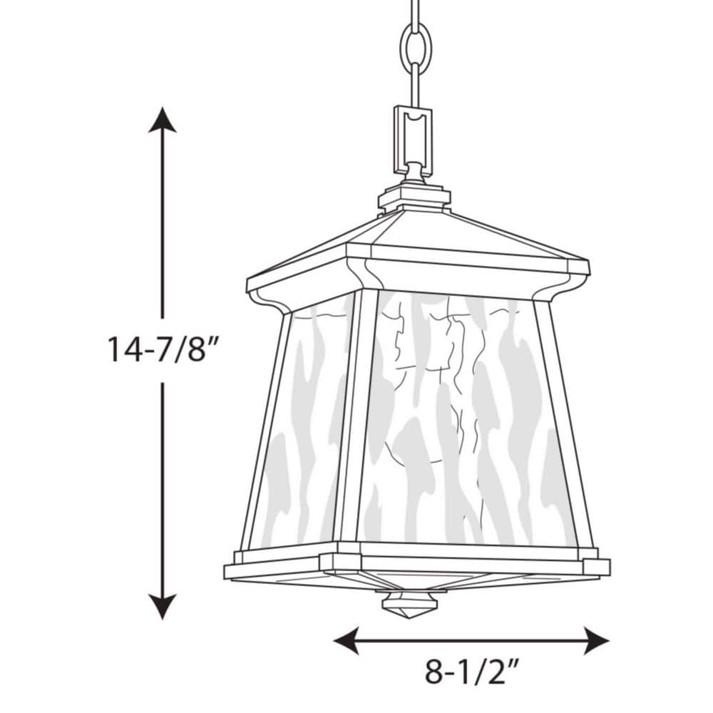 Mac Black Glass Outdoor Hanging Lantern