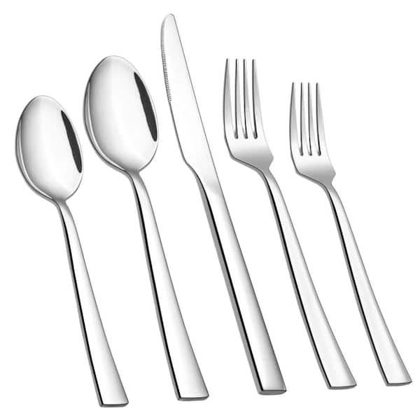 20-Piece Silverware Set Silver Stainless Steel Flatware Set (Service for 4)
