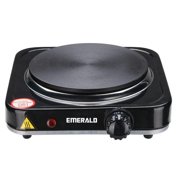 Single Burner 5.5 in. Black Electric Hot Plate