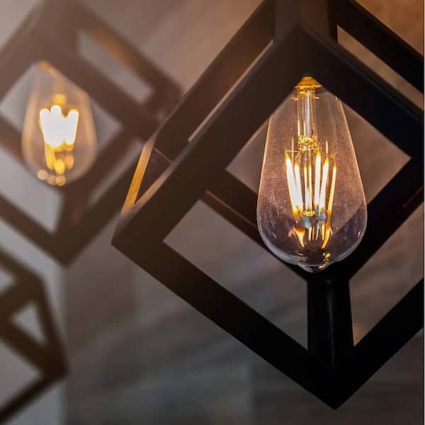 60-Watt Equivalent ST19 Dimmable Straight Filament Clear Glass E26 Vintage Edison LED Light Bulb, Soft White (16-Pack)
