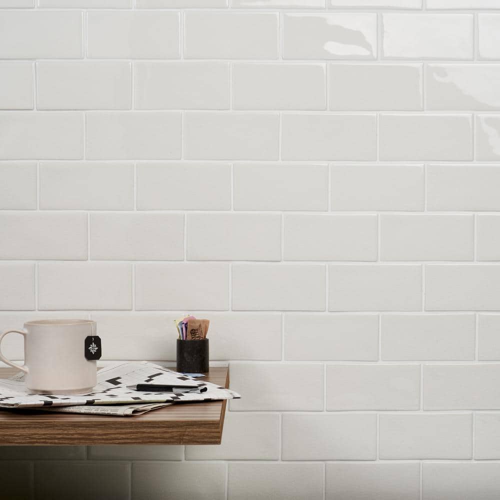 Glacier White 3" x 6" Matte Ceramic Subway Tile