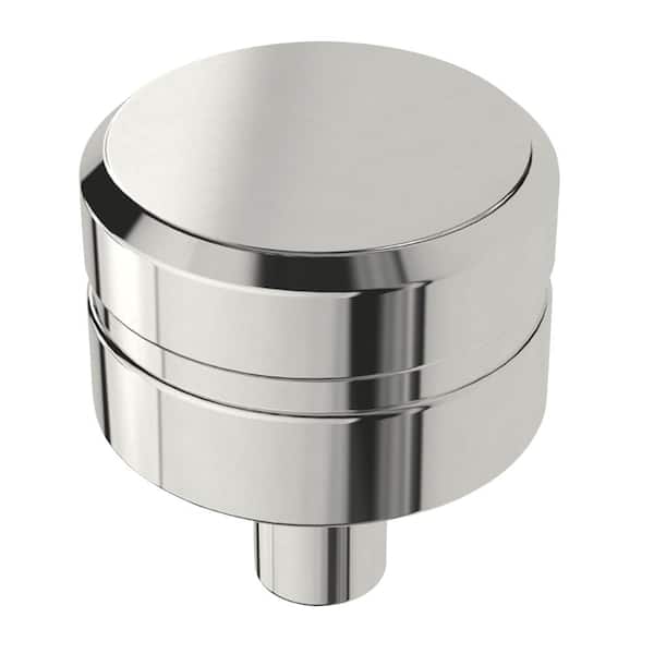 Liberty Etched Modern 1 in. (26 mm) Polished Chrome Round Cabinet Knob