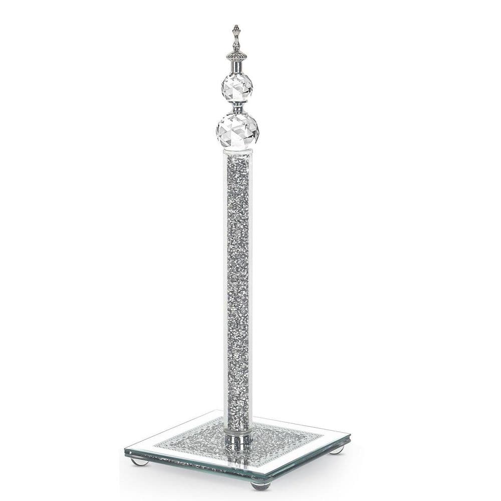 Standing Decorative Paper Towel Holder Square Silver Crystal Diamond Weighted Base for Kitchen Bathroom Countertops price history on PriceWatchPro