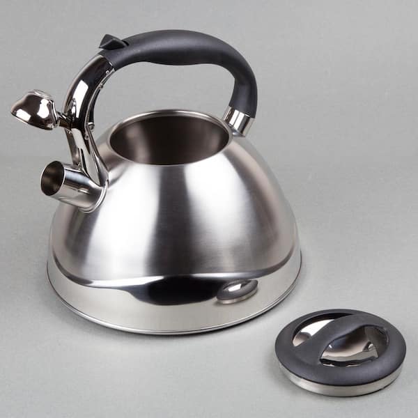 Home Basics Silver Stainless Steel Tea Kettle