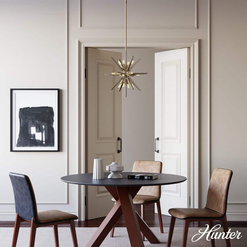 Alturas Gold Medium Aluminum Sputnik Pendant Light Fixture