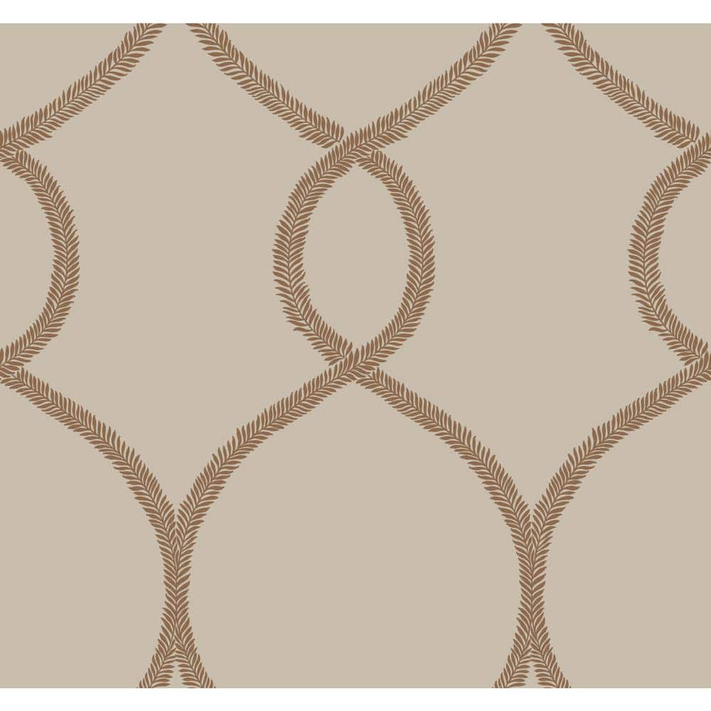 Warner Textures 2830-2769 Arya Light Brown Fabric Texture Wallpaper