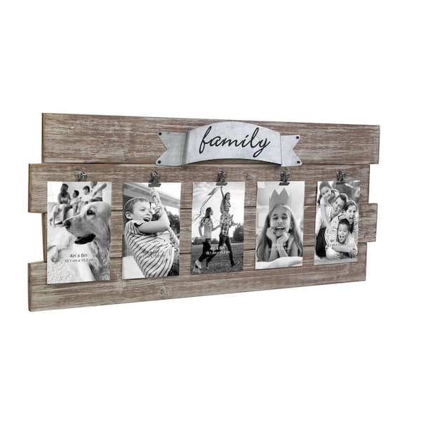 4x6 Barn Wood Collage Picture Frame - 5 Opening