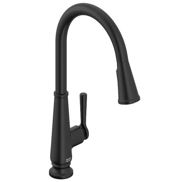 Palestra Single Handle Pull Down Sprayer Kitchen Faucet with Dual Spray in Matte Black