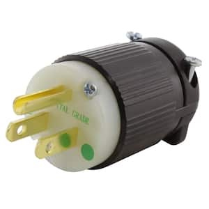 15 Amp 125-Volt NEMA 5-15P 3-Prong Medical Hospital Grade Green Dot Male Plug