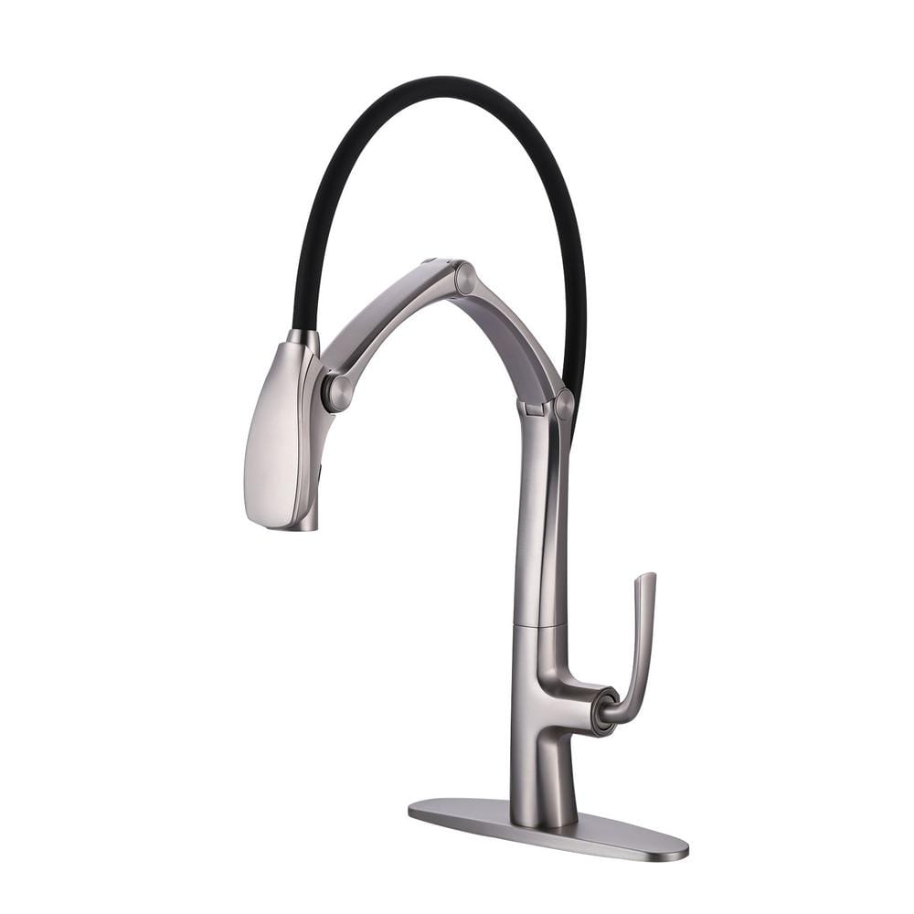 Single-Handle Pull-Out Sprayer Kitchen Faucet with with Magnetic Docking Spray Head in Brushed Nickel price history on PriceWatchPro