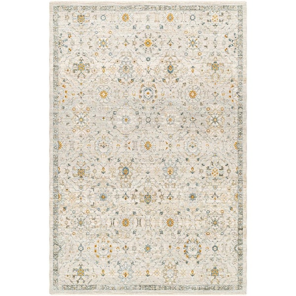 Home Decorators Collection Rosamond Gray/Yellow 2 ft. x 8 ft. Indoor Area Rug
