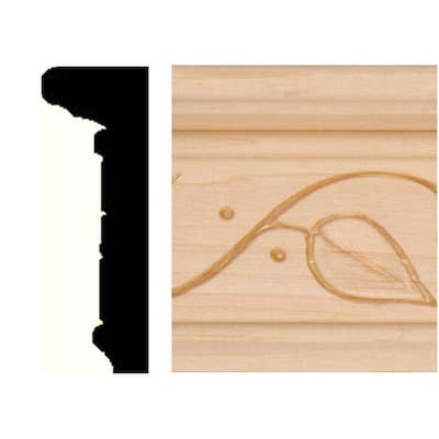 7/8 in. x 2-1/2 in. x 8 ft. Hardwood Chair Rail Moulding