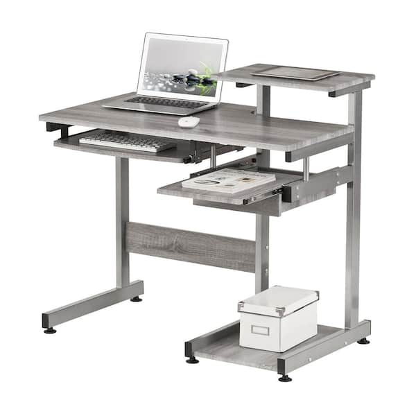 Techni Mobili Complete Computer Workstation Desk with Storage - Gray