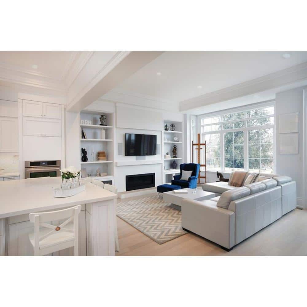 6-Inch White Aluminum LED Recessed Light Trim