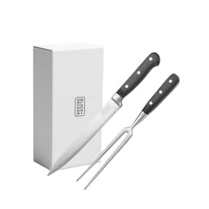 2-Piece Stainless Steel Carving Knife Set, 8 in. Carving Knife and 7 in. Fork, Kitchen Knife