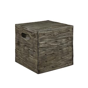 Coleman Rustic Grey 18" x 18" x 17"H Faux Wood Crate