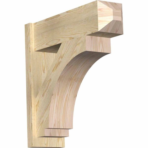 Ekena Millwork 8 in. x 26 in. x 26 in. Imperial Craftsman Rough Sawn Douglas Fir Outlooker