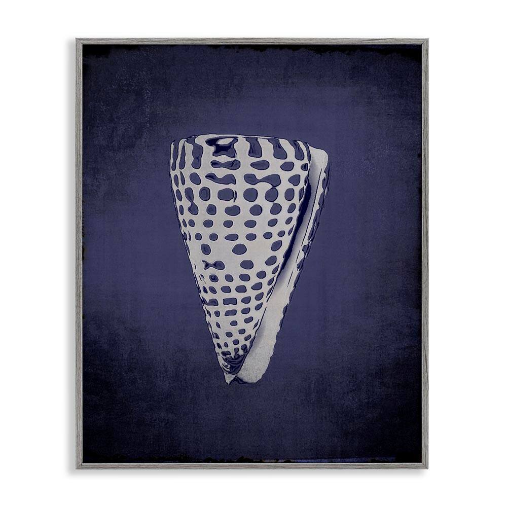 Nautical Cone Shell by Graffi tee Studios Gray Framed Coastal Giclee Art Print 14 in. x 11 in. price history on PriceWatchPro