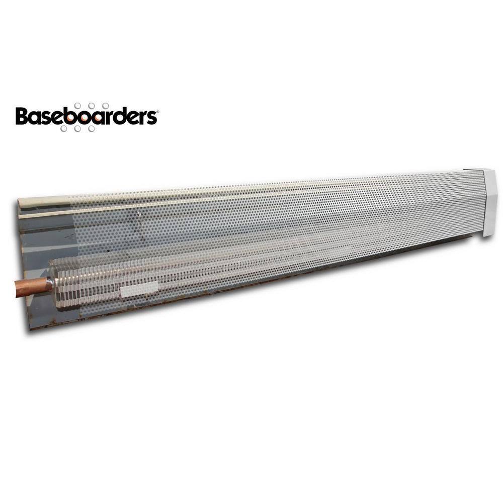 Premium White Galvanized Steel 4-ft Slip-On Baseboard Heater Cover