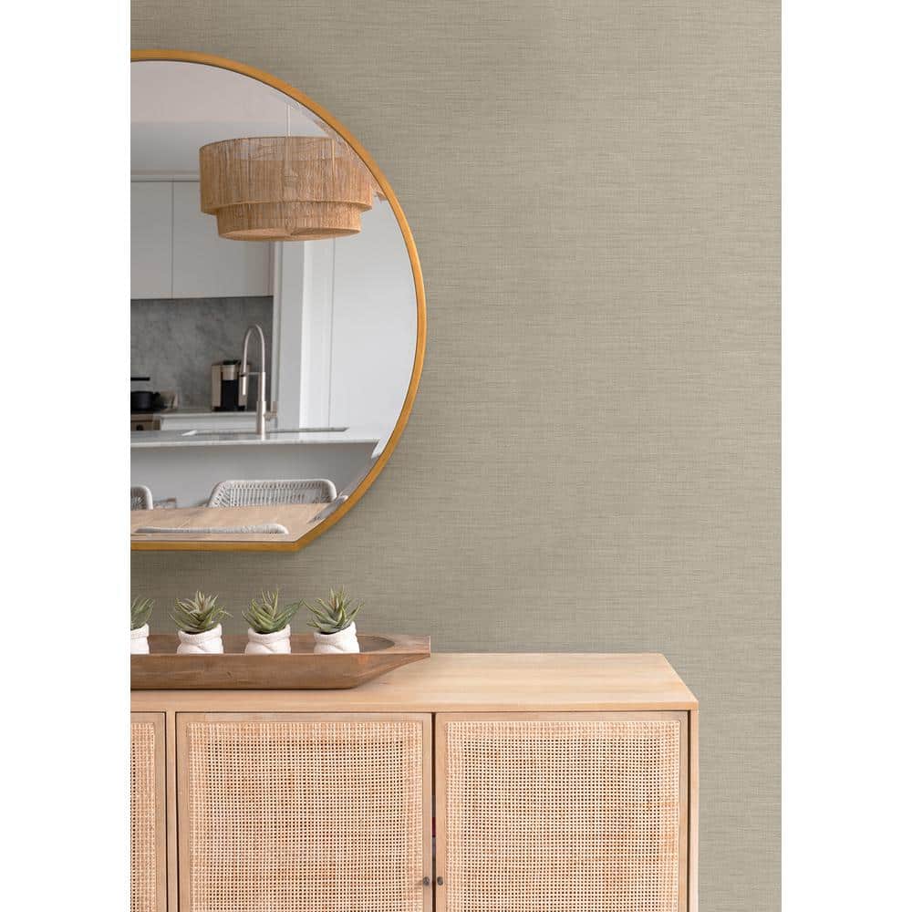 Beige Linen Embossed Washable Non-Pasted Wallpaper
