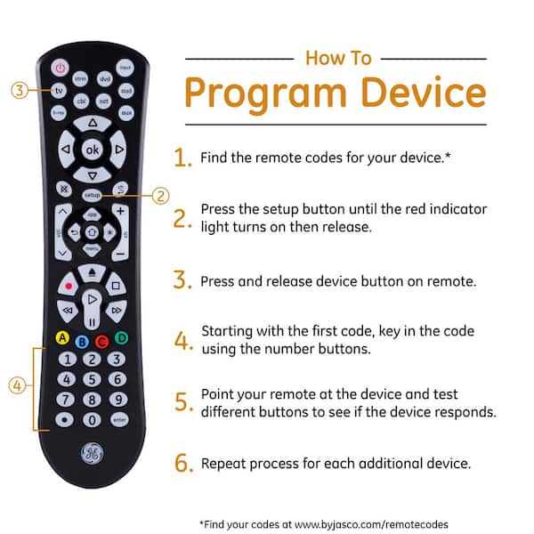 GE 4-Device Universal Remote Control In The Universal Remotes ...