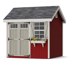 Colonial Pinehurst 8 ft. x 8 ft. Outdoor Wood Storage Shed Precut Kit with Operable Window and Floor (64 sq. ft.)