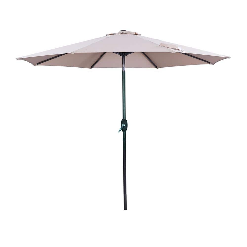 9 ft. Market Round Outdoor Patio Umbrella without Base in Sand price history on PriceWatchPro