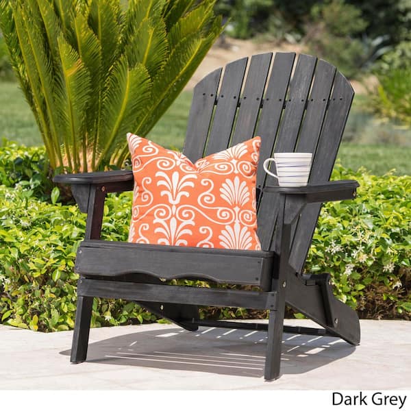 CHRISTOPHER KNIGHT HOME Obadiah Dark Grey Folding Acacia Wood